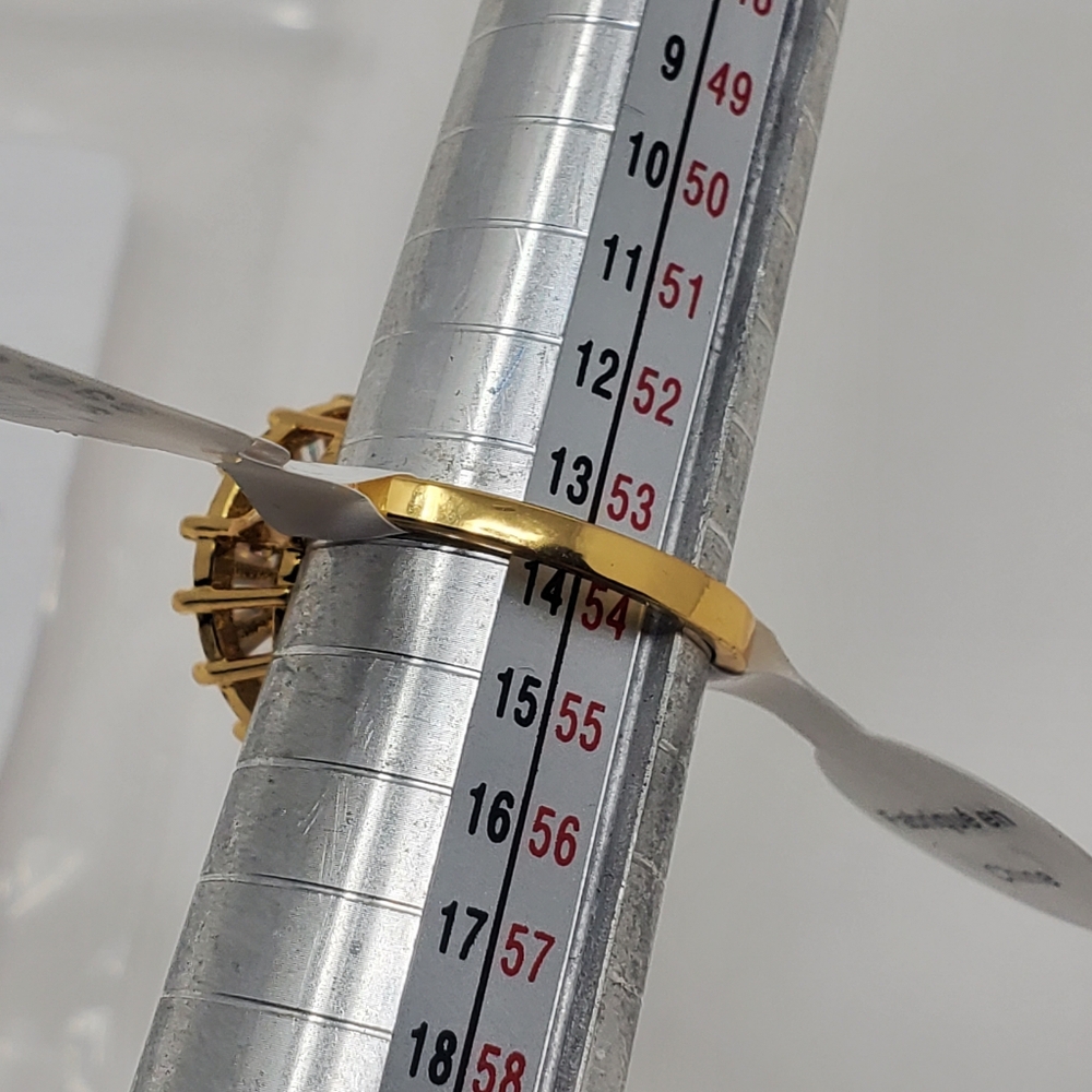 🏷️ NWT Anthropologie Round Geometric Sunburst Ring, Size 7 - Picture 5 of 11